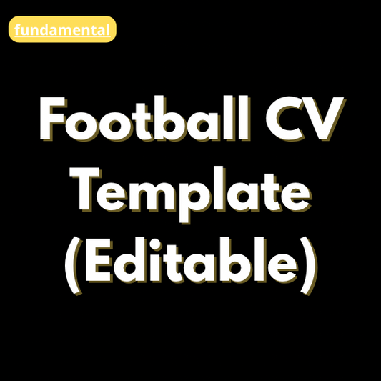Editable Football CV Template