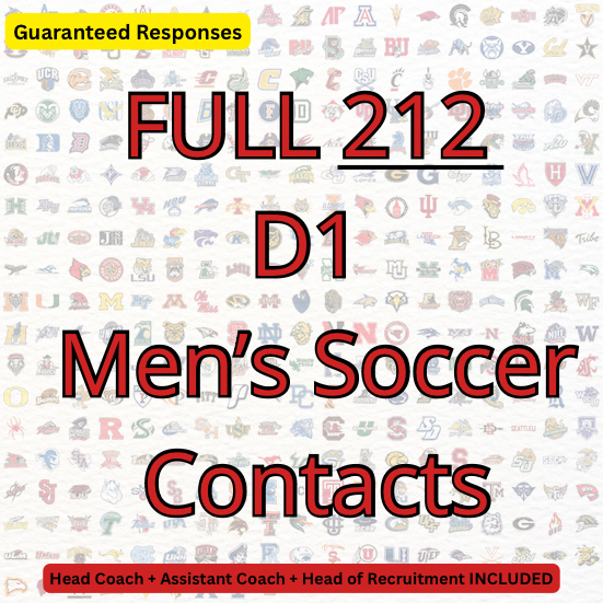 (FULL LIST) USA D1 Men's Football (Soccer) Contacts