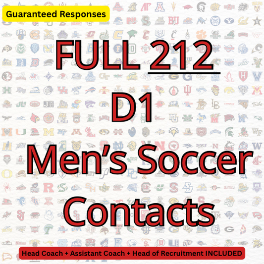(FULL LIST) USA D1 Men's Football (Soccer) Contacts